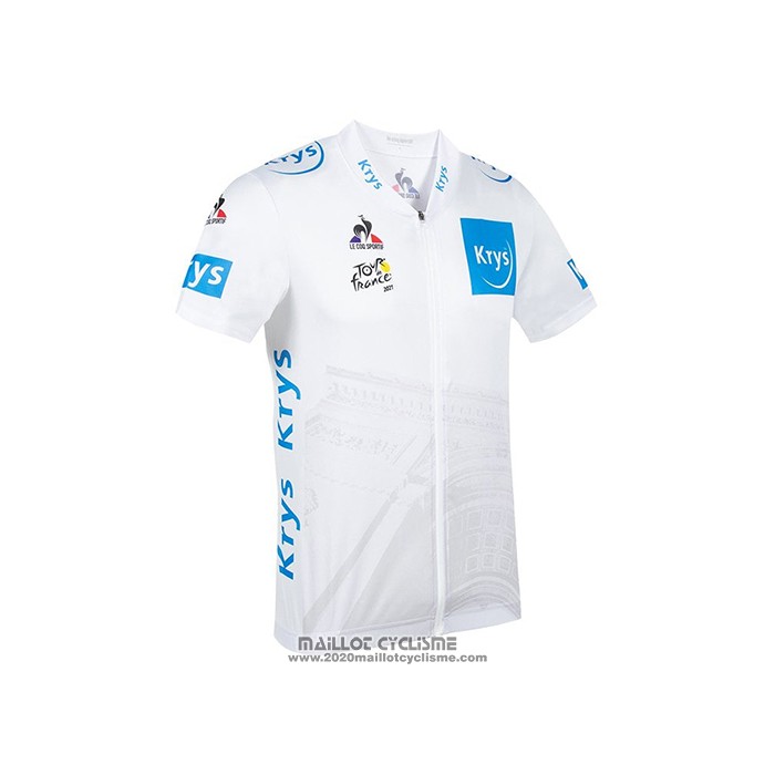 2021 Maillot Cyclisme Tour de France Blanc Manches Courtes et Cuissard